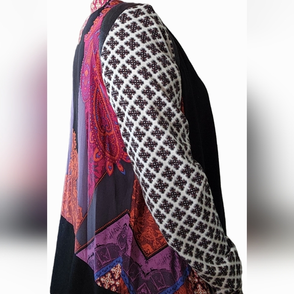 Hale Bob Open Front Cardigan Silk Backside Size XS - Picture 5 of 6